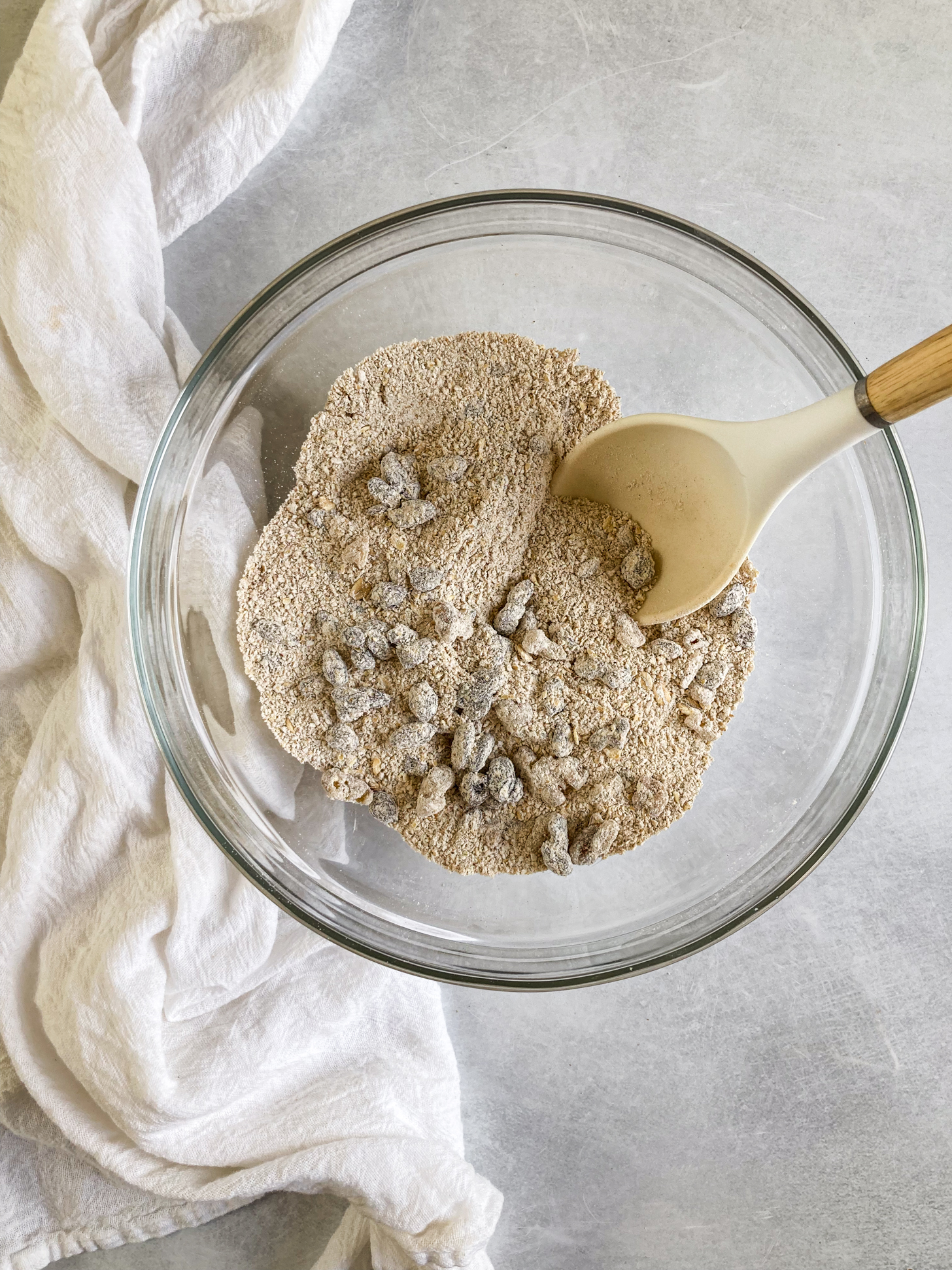 Dry ingredients in a bowl.