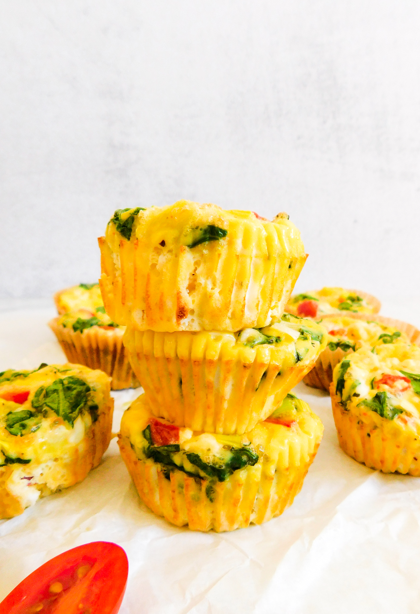 Spinach, Tomato, and Feta Egg Muffins Supermom Eats