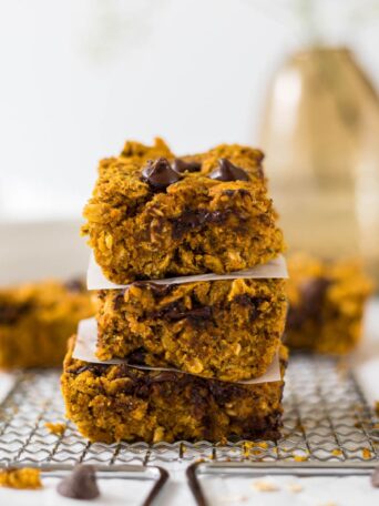 A stack of pumpkin bars.