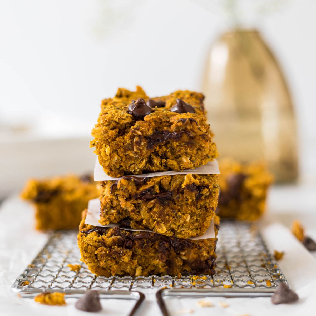 A stack of pumpkin bars.