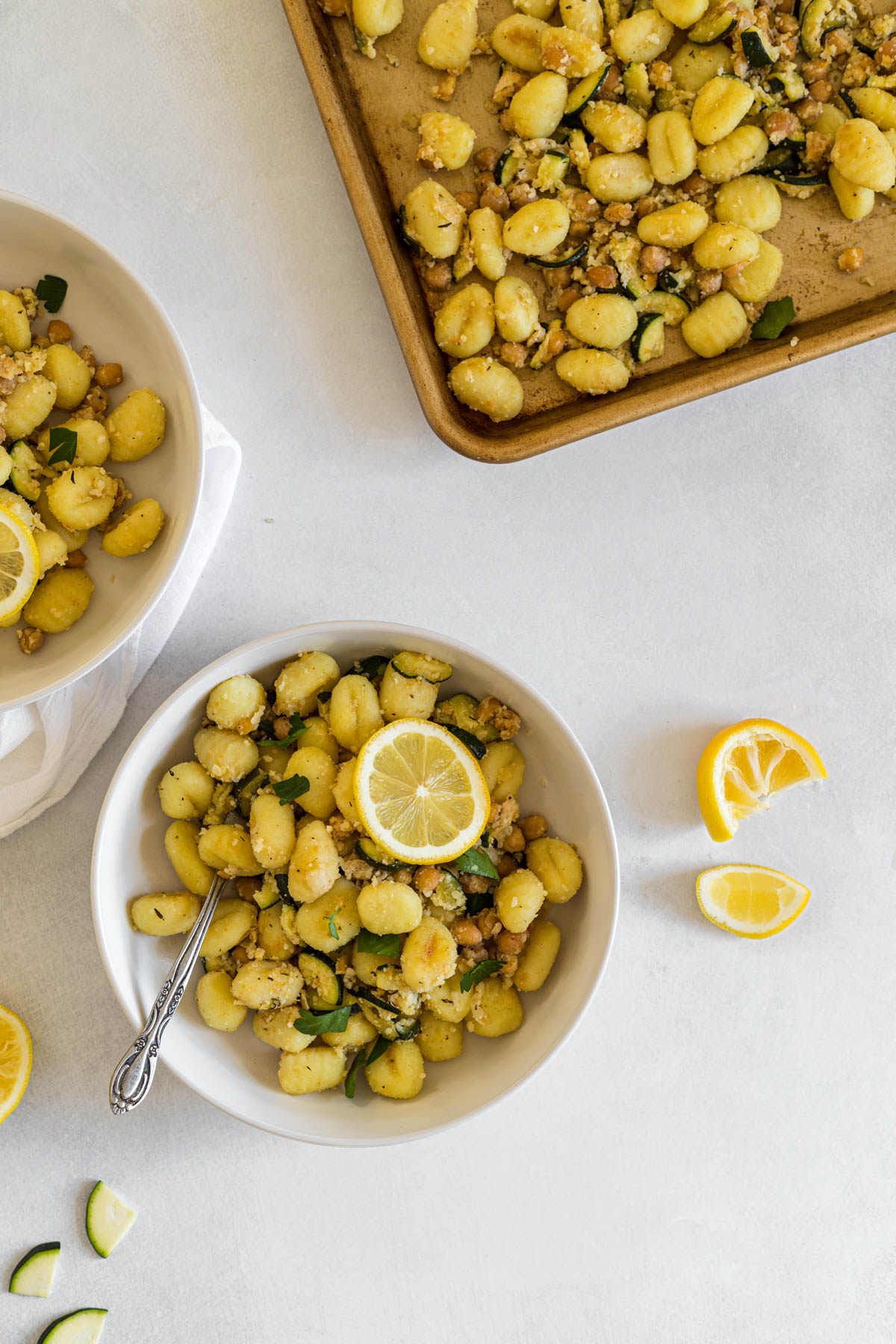 Sheet Pan Gnocchi With Roasted Zucchini and Chickpeas - Supermom Eats