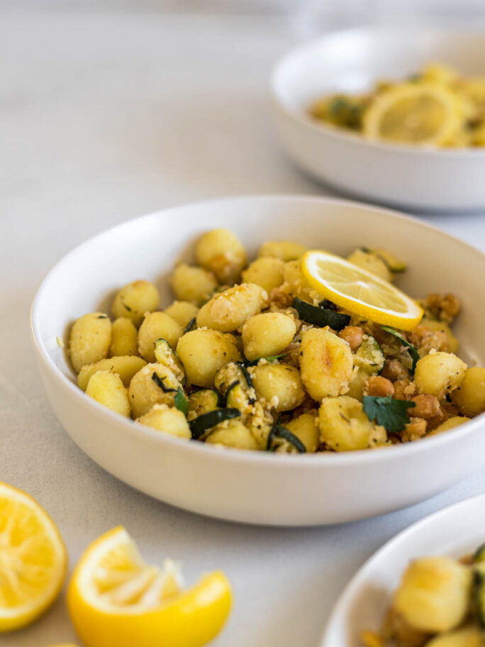 Sheet Pan Gnocchi With Roasted Zucchini and Chickpeas - Supermom Eats