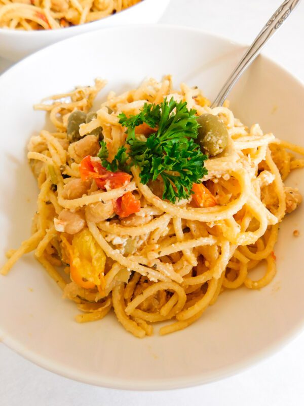 One-Pot Creamy Hummus Pasta - Supermom Eats