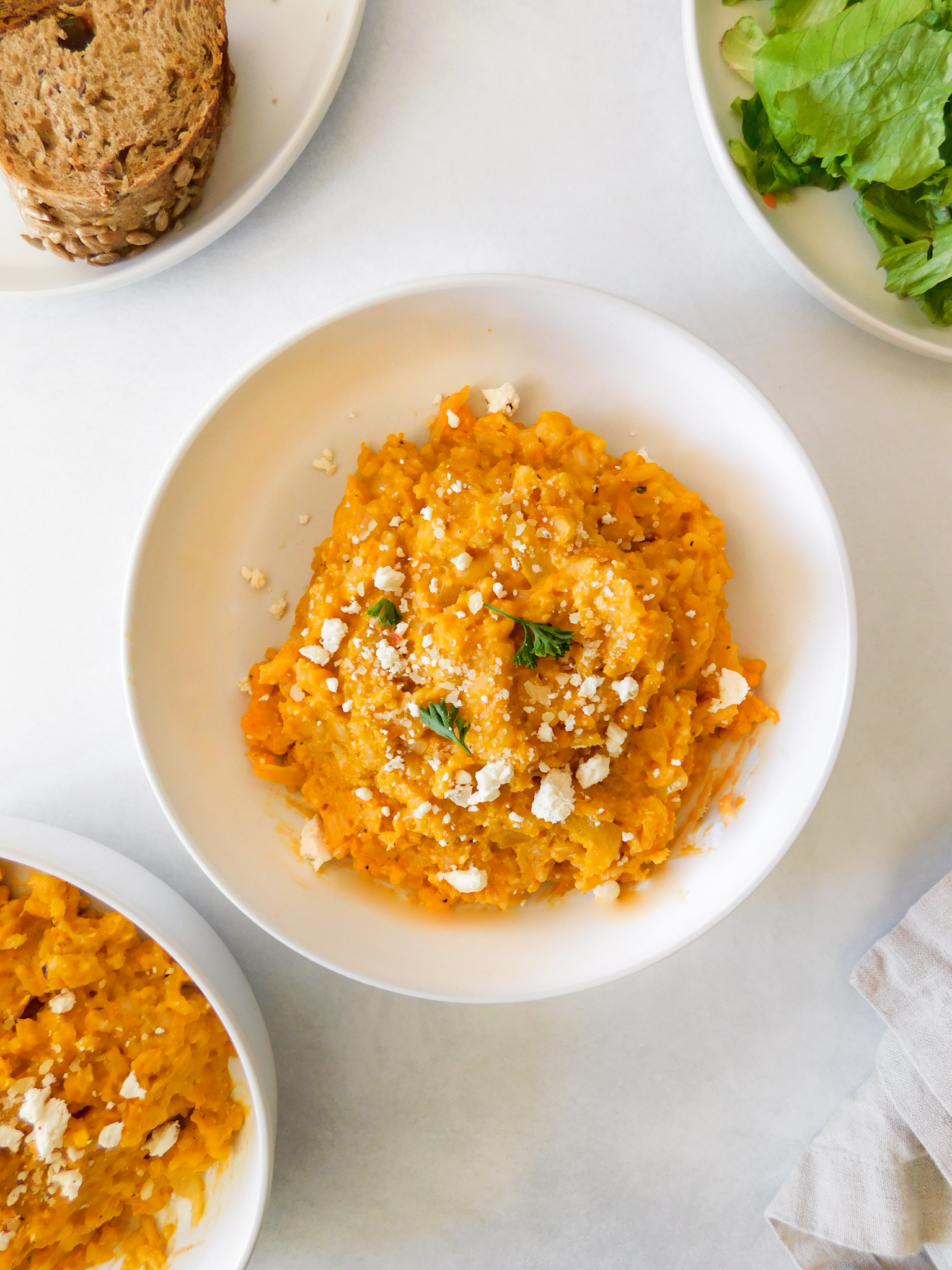 Two bowls of risotto.