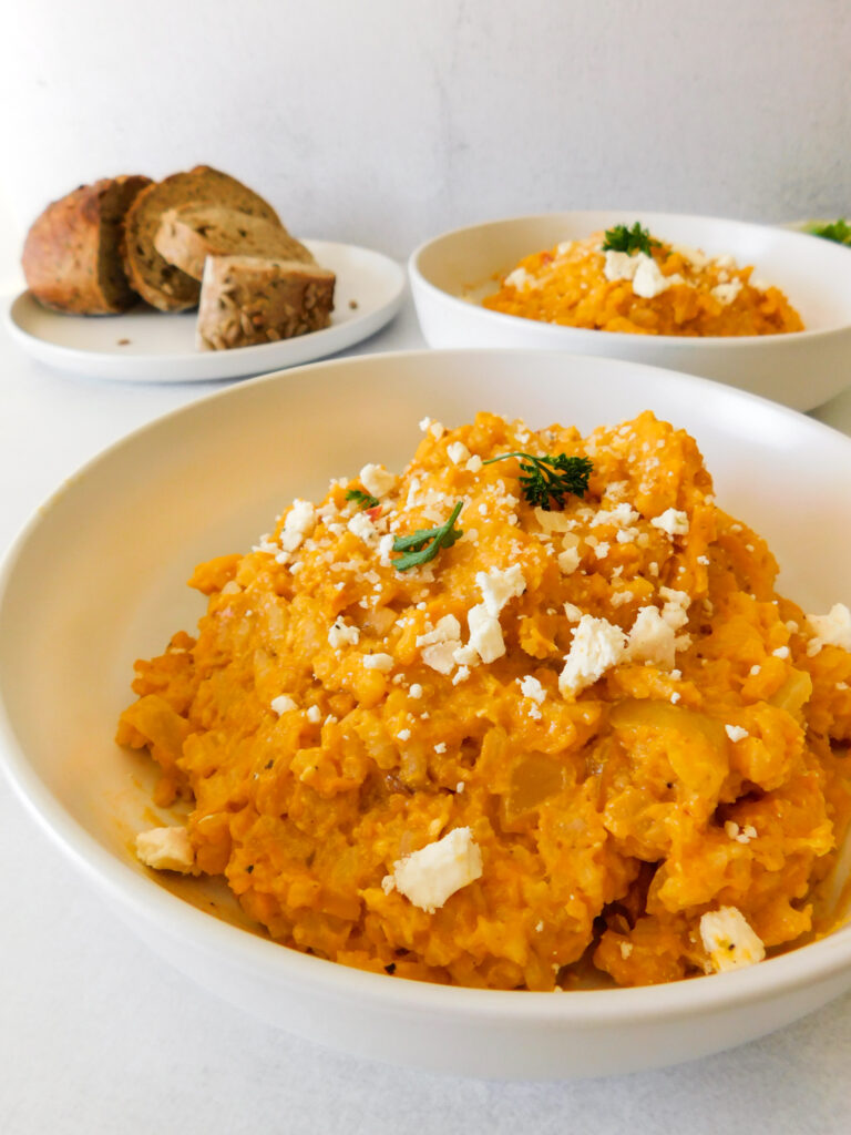 Roasted Butternut Squash Risotto With Feta - Supermom Eats