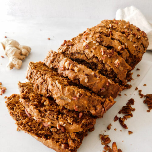 Vegan Gingerbread Loaf With Chopped Pecans Supermom Eats