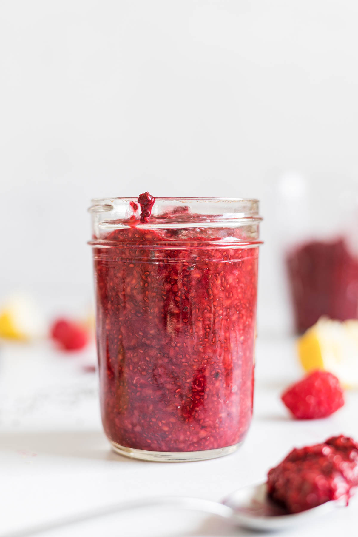 5-Minute Raspberry Chia Seed Jam - Supermom Eats