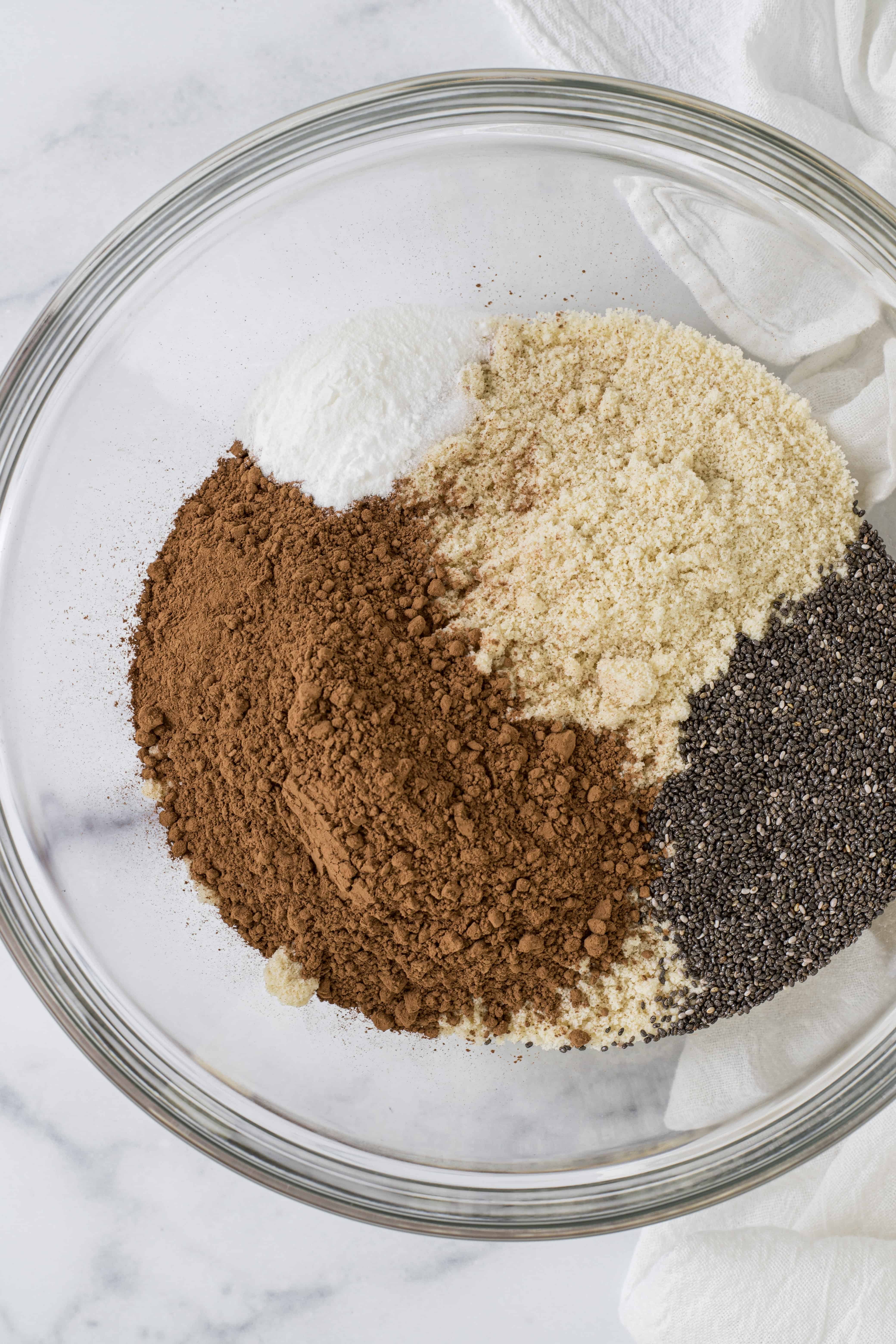 Dry ingredients in a bowl.