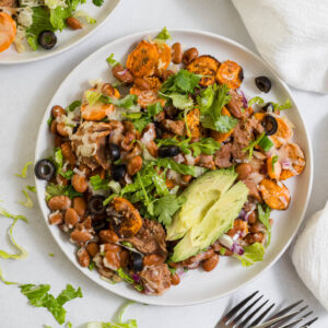 A plate of sweet potato nachos.