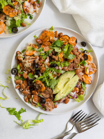 A plate of sweet potato nachos.