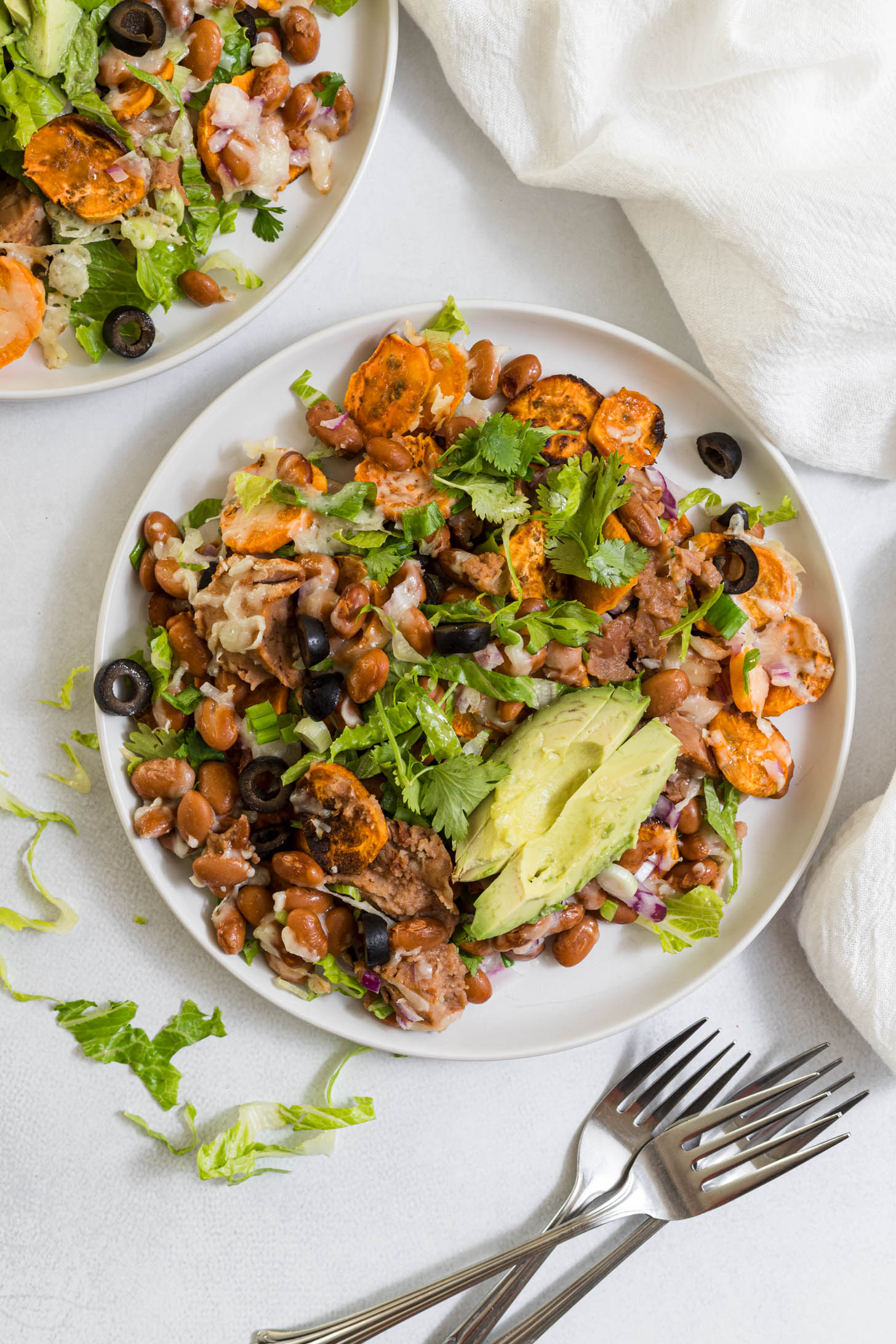 A plate of sweet potato nachos.