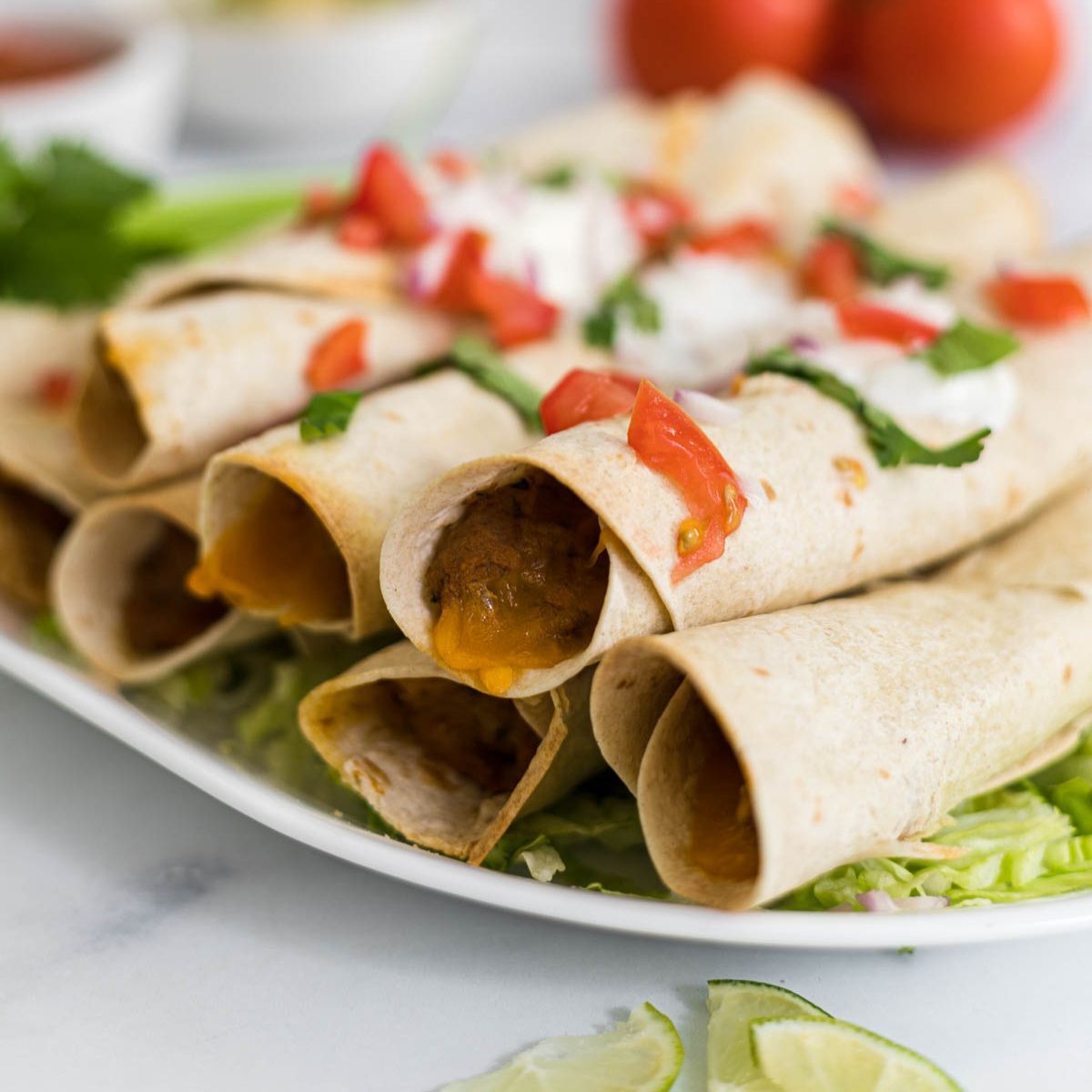 A plate of flautas.